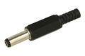 Plug; 2,8mm; DC power; 5,5mm; 14,0mm; WDC28-55HQ; straight; for cable; solder; plastic; RoHS