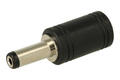 Connector; 2,1mm; DC power; 5,5mm; Adapter DC - wtyk 2,1mm / gniazdo 2,5mm; straight; plastic; RoHS