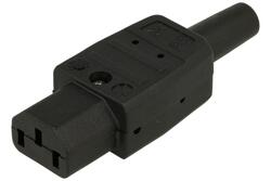 Connector; AC power; PC-113; straight; for cable; 10A; 250V; RoHS
