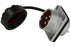 Wtyk; WF20J4ZZ1; 4 tory; lutowany; 2,5mm2; 9-10,5mm; na panel; IP67; 25A; 500V; Weipu; RoHS