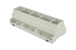 Enclosure; DIN rail mounting; ZD1012J ABS V0; ABS; 213,8mm; 89,8mm; 65,2mm; light gray; Kradex; RoHS; black hitch 1 pc; UL94-V0