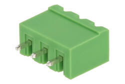 Terminal block; XY2500V-D-03P; 3 ways; R=5,08mm; 12mm; 12A; 300V; through hole; straight; closed; green; Xinya; RoHS