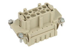 Socket; Han E; 09330102702; 10 ways; 10B; polycarbonate; straight; screwless; 16A; 500V; grey; silver plated; 0,75÷2,5mm2; IP65; Harting; RoHS