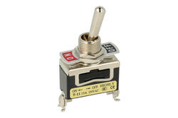 Switch; toggle; T-11BS; 2*1; ON-OFF; 1 way; 2 positions; bistable; panel mounting; screw; 15A; 250V AC; black; 27mm; Highly; RoHS