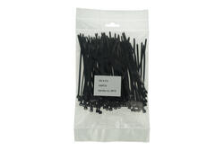Ties; for cables; HA203B; 100mm; 2,5mm; black; 100pcs.; Fasteman