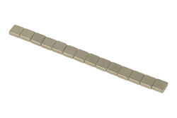 Magnes stały; prostopadłościenny; N38; 5mm; 5mm; 2mm; niklowany; neodymowy