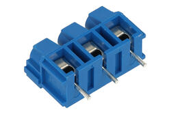 Terminal block; DG360-7.5-03P; 3 ways; R=7,50mm; 12,7mm; 15A; 300V; through hole; straight; round hole; slot screw; screw; horizontal; 2,5mm2; blue; Degson; RoHS