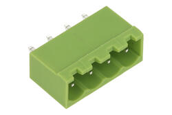 Terminal block; XY2500V-D-04P; 4 ways; R=5,08mm; 12mm; 12A; 300V; through hole; straight; closed; green; Xinya; RoHS