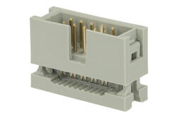 Plug; IDC; BH10; 10 ways; 2x5; straight; 2,54mm; gold plated; for flat cable; crimped; RoHS