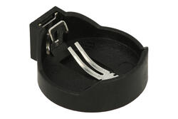 Battery holder; BC600; 1xCR2032; 2 pins; for PCB horizontal; container; black; KLS; 2032