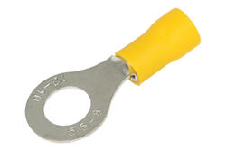 Cord end terminal; M8; ring; insulated; 01103-RV5.5-8; yellow; straight; for cable; 4÷6mm2; tinned; crimped