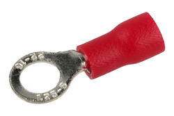 Cord end terminal; M5; ring; insulated; 01103-RV1.25-5; red; straight; for cable; 0,5÷1,5mm2; tinned; crimped