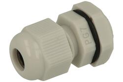 Dławnica; PG7-5; nylon; IP68; jasnoszary; PG7; 2÷5mm; 12,5mm; z gwintem PG; Kradex; RoHS