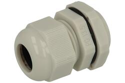 Dławnica; PG13,5-12; nylon; IP68; jasnoszary; PG13,5; 6÷12mm; 20,4mm; z gwintem PG; RoHS