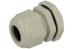 Dławnica; PG16-14; nylon; IP68; jasnoszary; PG16; 10÷14mm; 22,5mm; z gwintem PG; Kradex; RoHS