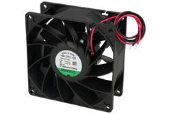 Fan; PMD2409PMB1-A(2).GN; 92x92x38mm; ball bearing; 24V; DC; 12,2W; 207m3/h; 57,6dB; 510mA; 4900RPM; 2 wires; Sunon; RoHS; 300mm