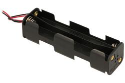 Koszyk baterii; UM-3x8; 8xR6(AA); z przewodem 150mm; pojemnik; czarny; R6 AA