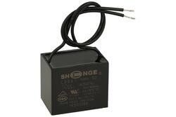 Capacitor; motor; CBB61 10uF/450V; 10uF; 450V AC; 30x40x50mm; with cables; Shenge