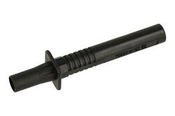 Test probe; 20.211.2; black; 4mm; pluggable (two 4mm banana sockets); 20A; 1000V; 106mm; with fuse; safe; nickel plated brass; PA; Amass; RoHS