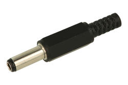 Plug; 2,8mm; DC power; 5,5mm; 14,0mm; WDC28-55HQ; straight; for cable; solder; plastic; RoHS
