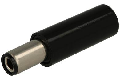 Plug; 2,5mm; DC power; 5,5mm; NES/J 25 SCHWARZ; straight; for cable; solder; 1A; 12V; RoHS