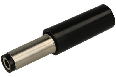 Plug; 2,5mm; DC power; 5,5mm; 14,0mm; NES/J 250 SCHWARZ; straight; for cable; solder; 1A; 12V; RoHS