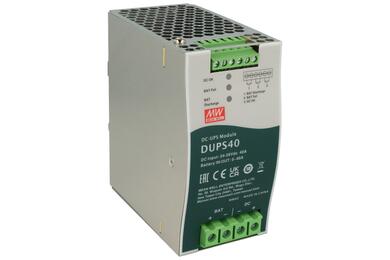 Power Supply; DIN Rail; emergency; DUPS40; 24÷29V DC; 21÷29V DC; 40A; 960W; Mean Well; RoHS