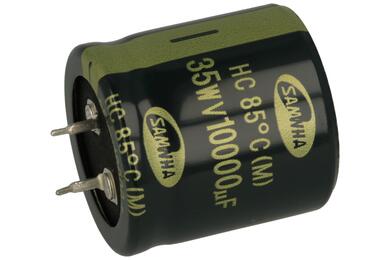 Capacitor; SNAP-IN; electrolytic; 10000uF; 35V; HC; HC1V109M30030HA; 20%; fi 30x30mm; bulk; -40...+85°C; Samwha; RoHS