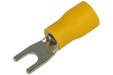 Cord end terminal; M3,5; fork; insulated; 01101-SV5.5-3.5; yellow; straight; for cable; 4÷6mm2; tinned; crimped