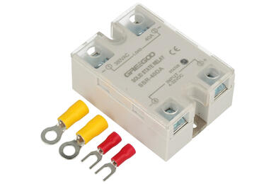 Relay; SSR; single phase; SSR-40DA; 12mA; 4÷32V; DC; 40A; 24÷380V; AC; zero crossing; triac output; panel mounted; SPST NO; Greegoo; RoHS
