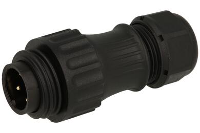Wtyk; WA22J4TK2-II; 4 tory; proste; śrubowy; 2,5mm2; WA22; 7-12mm; na przewód; nylon66; czarny; IP67; 16A; 400V; Weipu; RoHS