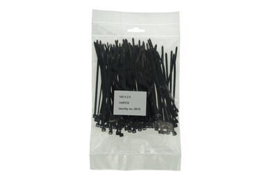Opaski; kablowe; HA203B; 100mm; 2,5mm; czarny; 100szt.; Fasteman
