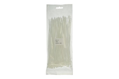 Ties; for cables; HA207; 200mm; 2,5mm; white; 100pcs.