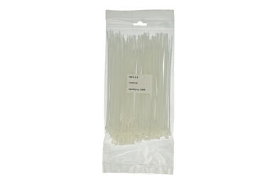 Opaski; kablowe; HA205; 150mm; 2,5mm; biały; 100szt.; Fasteman