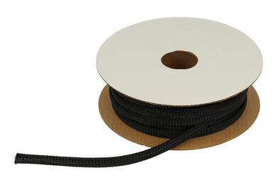 Oplot poliestrowy; CYG-PET6 BOX; czarny; rolka długości 15mb; średnica oplotu 5,5÷11mm; CYG/KTG