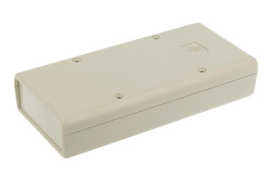 Enclosure; for instruments; handheld; G537G(BC)-1$; ABS; 140mm; 66,5mm; 28mm; light gray; with battery compartment; RoHS; Gainta; 1 front panel $=22,9mm
