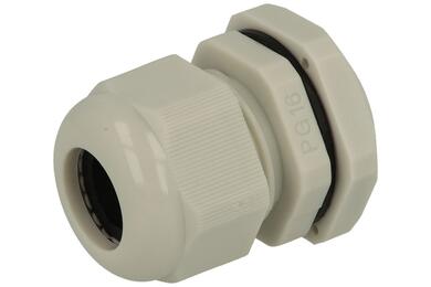 Dławnica; PG16-14; nylon; IP68; jasnoszary; PG16; 10÷14mm; 22,5mm; z gwintem PG; Kradex; RoHS