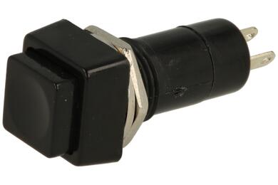 Przełącznik; przyciskowy; PBS12AB; ON-OFF; czarny; bez podświetlenia; do lutowania; 2 pozycje; 1A; 250V AC; 12mm; 31mm