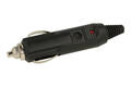 Plug; with LED; with fuse; car lighter; WTZS-BDR dioda czerwona; straight; for cable; solder; plastic