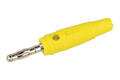 Wtyk bananowy; 4mm; 25.411.3; żółty; 56,5mm; wtykany (gniazdo bananowe 4mm); przykręcany; 24A; 60V; mosiądz niklowany; PVC; Amass; RoHS; 1.126