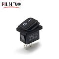 Switch; rocker; waterproof; KCD1-0111- 11_000XX; ON-OFF; 1 way; black; no backlight; bistable; 4,8x0,8mm connectors; 13x19,2mm; 2 positions; 6A; 250V AC; 10A; FILN