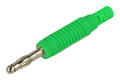 Wtyk bananowy; 4mm; 25.422.4; zielony; 59mm; lutowany; 24A; 60V; mosiądz niklowany; PA; Amass; RoHS