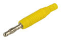 Wtyk bananowy; 4mm; 25.422.3; żółty; 59mm; lutowany; 24A; 60V; mosiądz niklowany; PA; Amass; RoHS