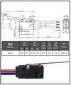 Microswitch; WS4; lever; 59,4mm; 1NO+1NC common pin; snap action; with 30cm cable; 5A; 250V; IP67; RoHS
