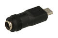 Adapter wtyk / gniazdo; microUSB B; DC; WGDC; proste; srebrny; czarny; RoHS