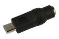 Adapter plug / socket; DC; microUSB C; WGDC; straight; black; silver; RoHS
