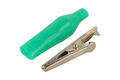 Crocodile clip; 27.711.4; green; 41,5mm; crimped; nickel plated steel; Amass; RoHS