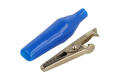 Crocodile clip; 27.711.5; blue; 41,5mm; crimped; nickel plated steel; Amass; RoHS