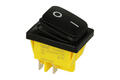 Switch; rocker; waterproof; KCD4-0111- 21_000XX; ON-OFF; 2 ways; black; no backlight; black; bistable; 6,3x0,8mm connectors; 22x30mm; 2 positions; 16A; 250V AC; FILN