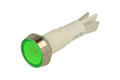 Indicator; FL1P-10NJ- 4_BGX024V; 10mm; LED 24V backlight; green; 6,3x0,8mm connectors; silver; IP67; 51mm; FILN; RoHS